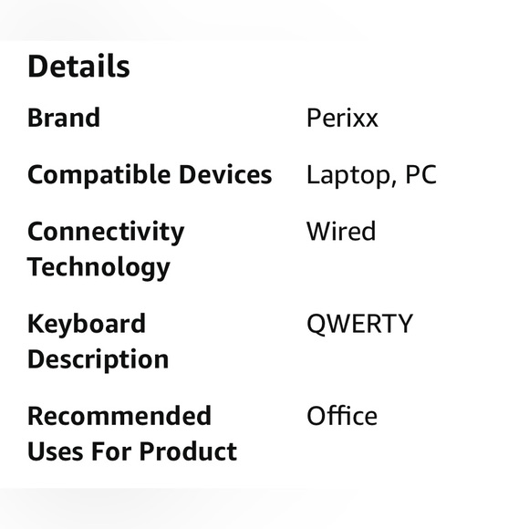 Perixx Periboard-512 ergonomic split black USB keyboard - Picture 7 of 8